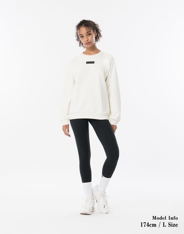 CRONOS WOMEN Neutral Tone Heavyweight Sweat【WHITE】