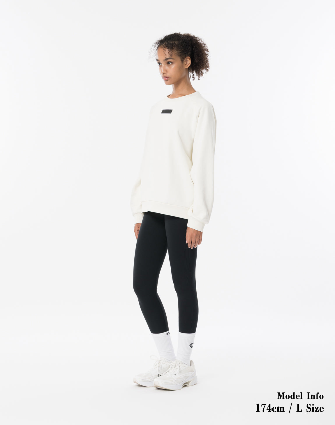 CRONOS WOMEN Neutral Tone Heavyweight Sweat【WHITE】