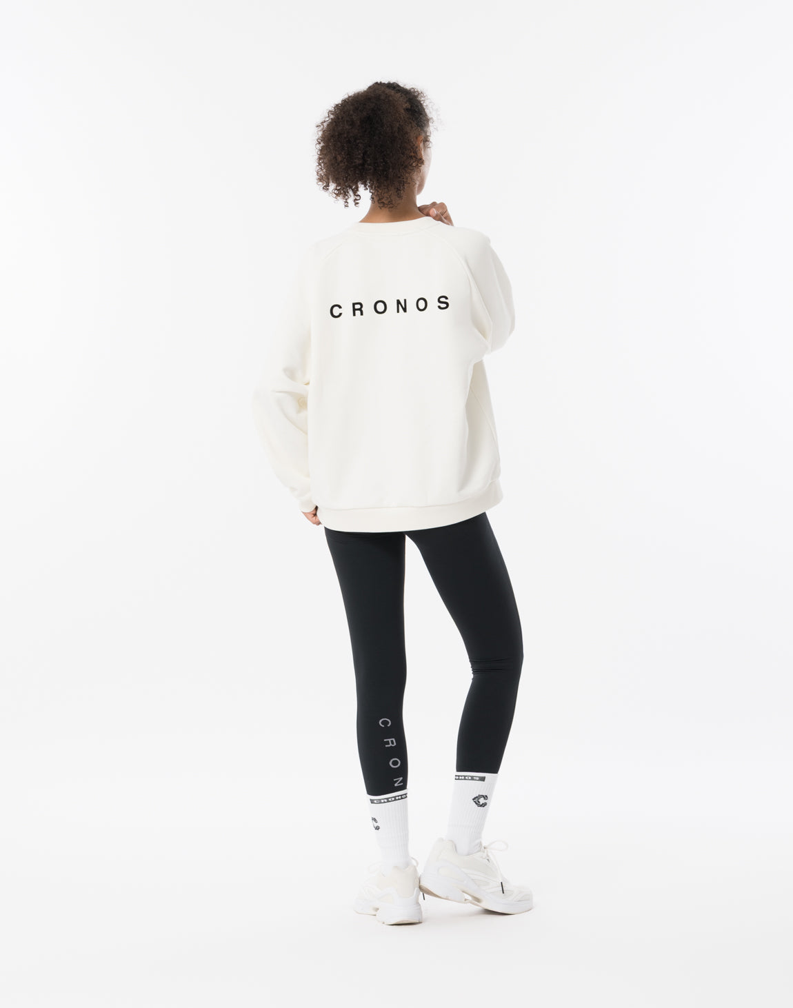 CRONOS WOMEN Neutral Tone Heavyweight Sweat【WHITE】