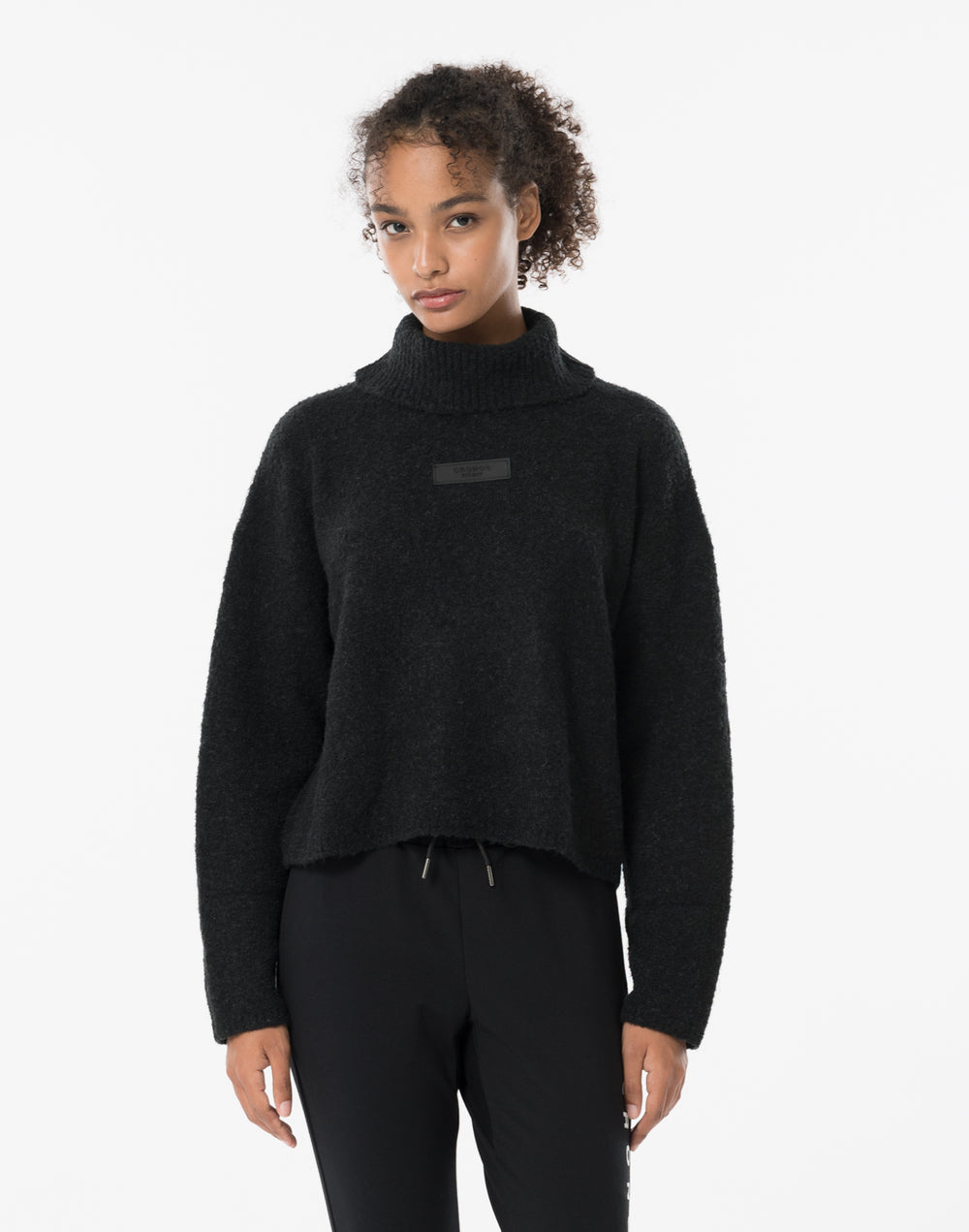 CRONOS WOMEN Soft Touch Turtleneck【BLACK】
