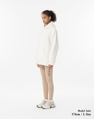 CRONOS WOMEN Neutral Tone Heavyweight Hoodie【WHITE】