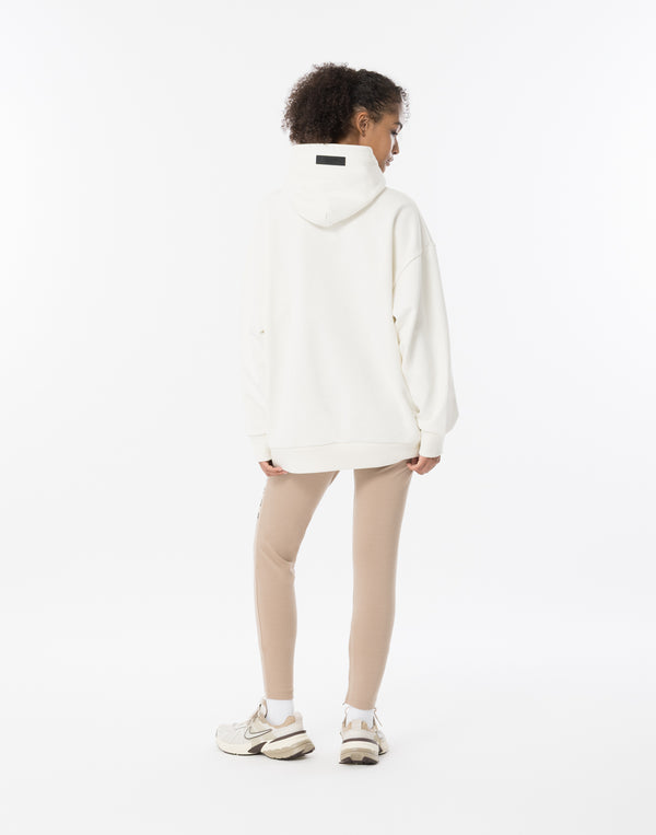 CRONOS WOMEN Neutral Tone Heavyweight Hoodie【WHITE】
