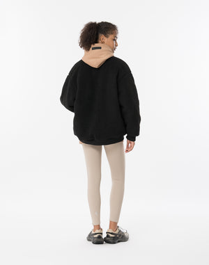 CRONOS WOMEN Oversized Boa MA-1【BLACK】