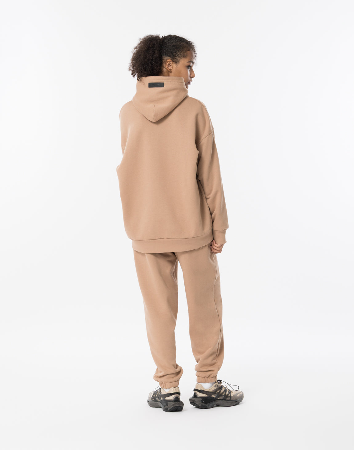 CRONOS WOMEN Neutral Tone Heavyweight Hoodie【BEIGE】
