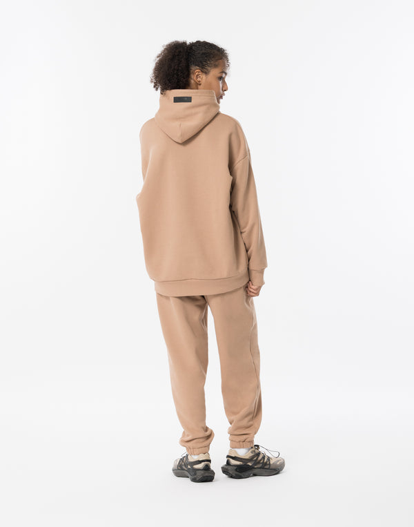 CRONOS WOMEN Neutral Tone Heavyweight Hoodie【BEIGE】