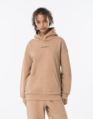 CRONOS WOMEN Neutral Tone Heavyweight Hoodie【BEIGE】