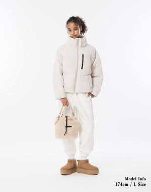 CRONOS WOMEN Chic Faux Fur Bag【BEIGE】