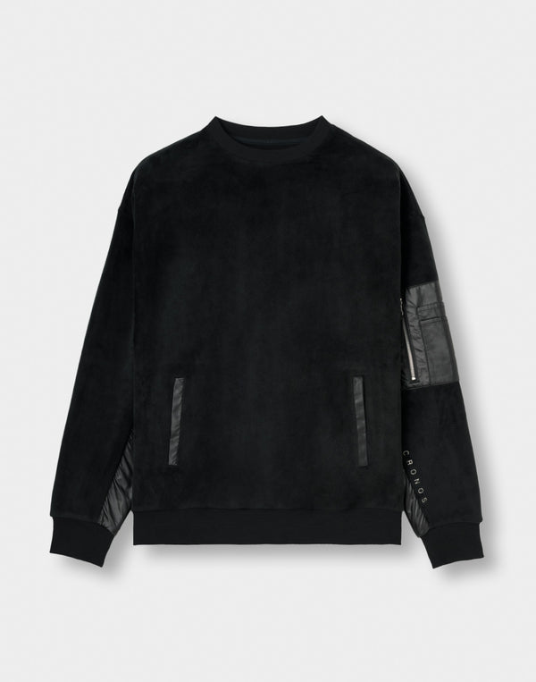CRONOS FUR EDGE  SWEAT【BLACK】