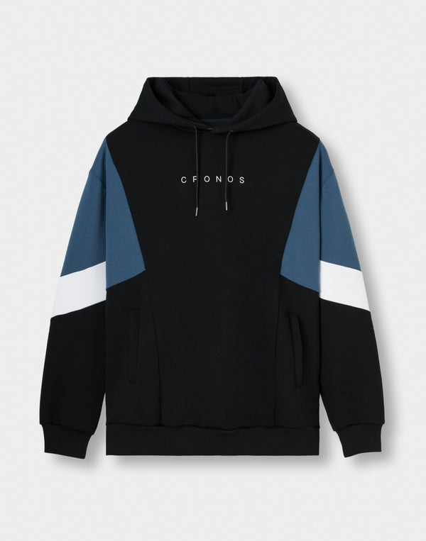 CRONOS ASCENT TRACK HOODIE【BLACK×BLUE】