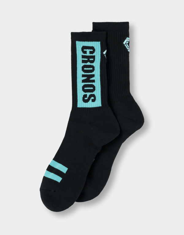 CRONOS VELOCITY SOCKS [BLACK×T.BLUE]