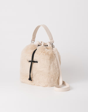 CRONOS WOMEN Chic Faux Fur Bag【BEIGE】