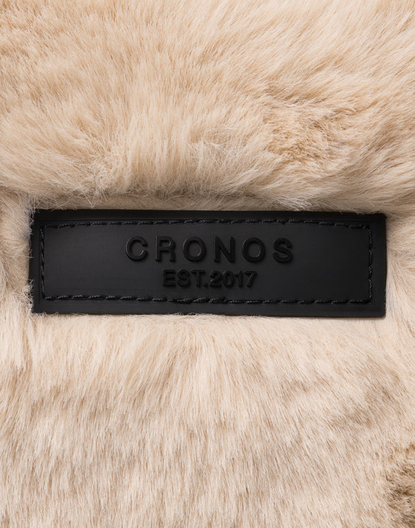 CRONOS WOMEN Chic Faux Fur Bag【BEIGE】
