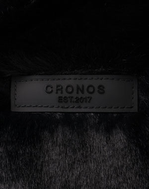 CRONOS WOMEN Chic Faux Fur Bag【BLACK】
