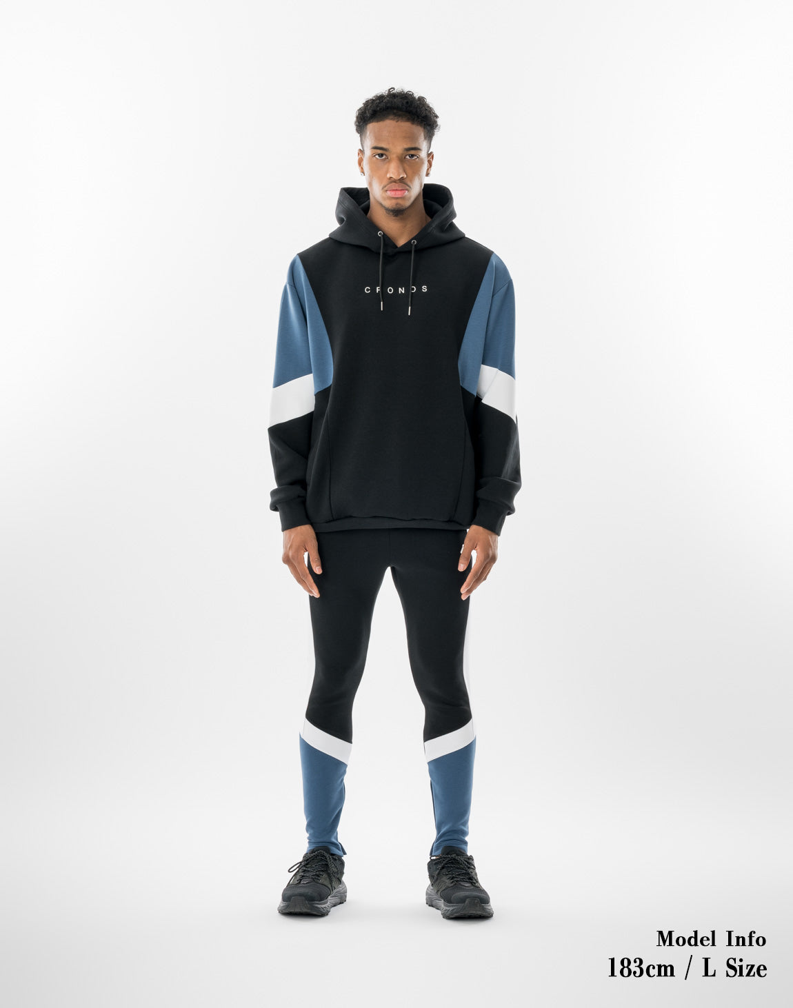 CRONOS ASCENT TRACK HOODIE【BLACK×BLUE】