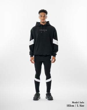 CRONOS ASCENT TRACK HOODIE【BLACK×WHITE】