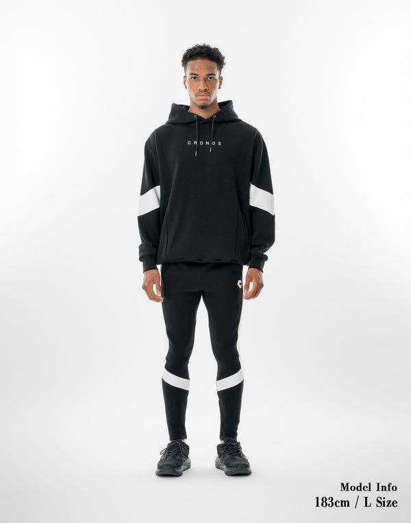 CRONOS ASCENT TRACK HOODIE【BLACK×WHITE】