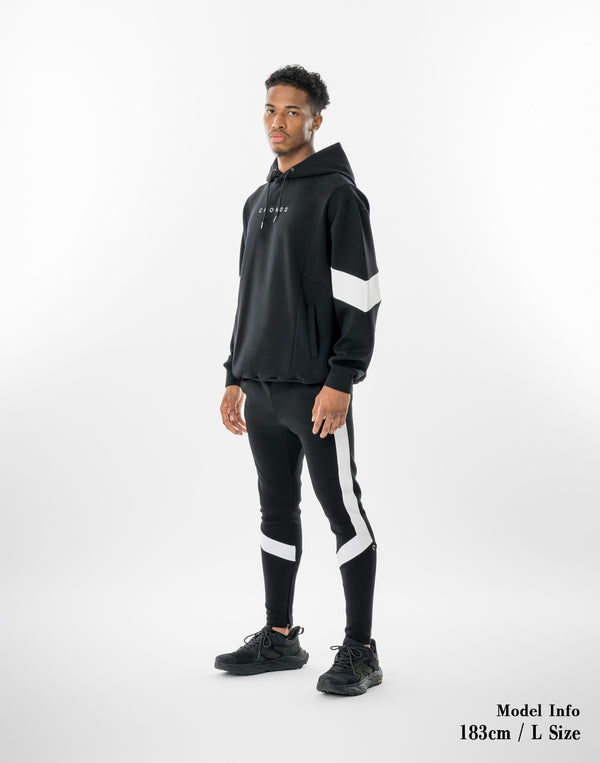 CRONOS ASCENT TRACK HOODIE【BLACK×WHITE】