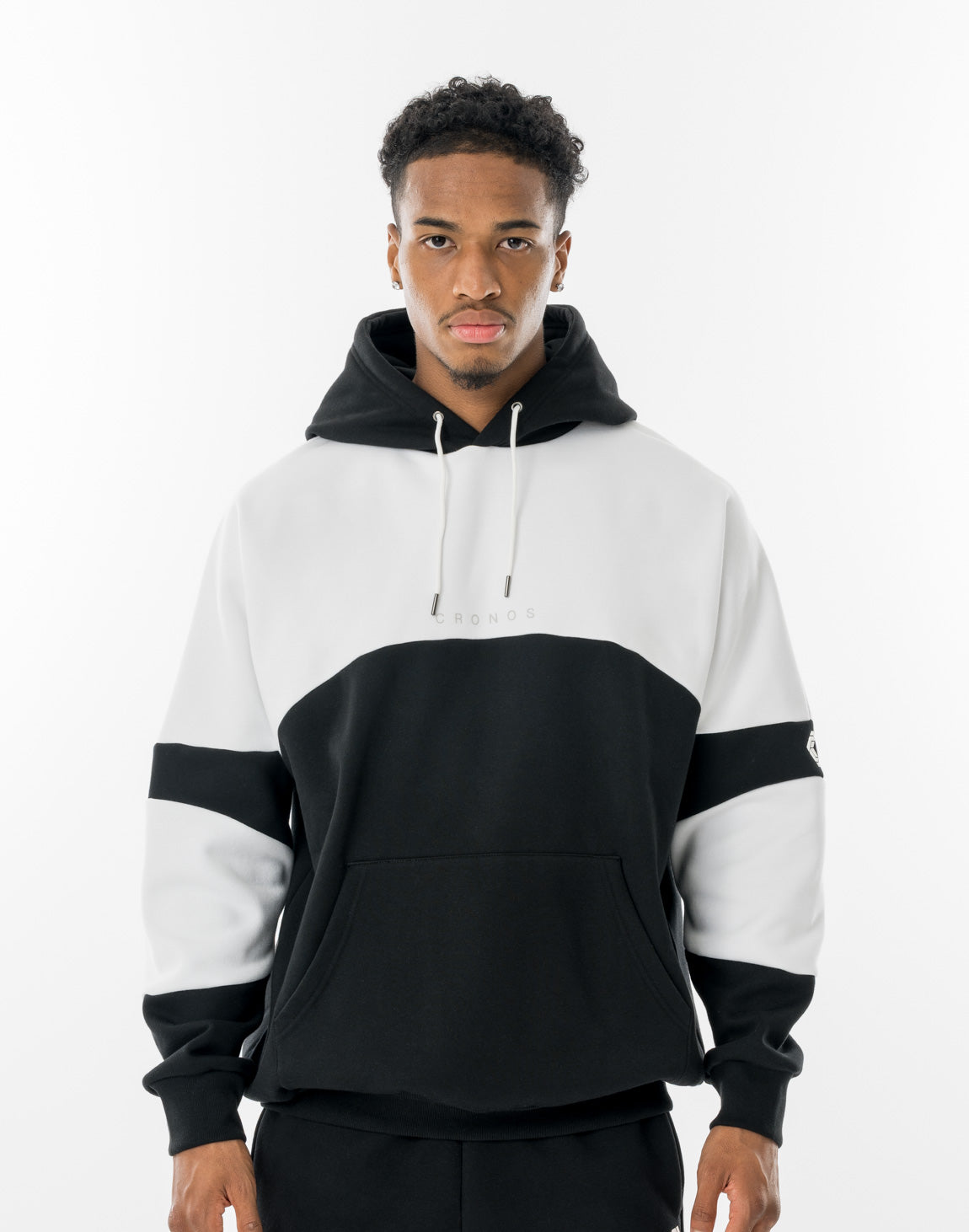 CRONOS ブラック/ホワイト パーカー Sサイズ CRONOS ASCENT HOODIE【BLACK×WHITE】