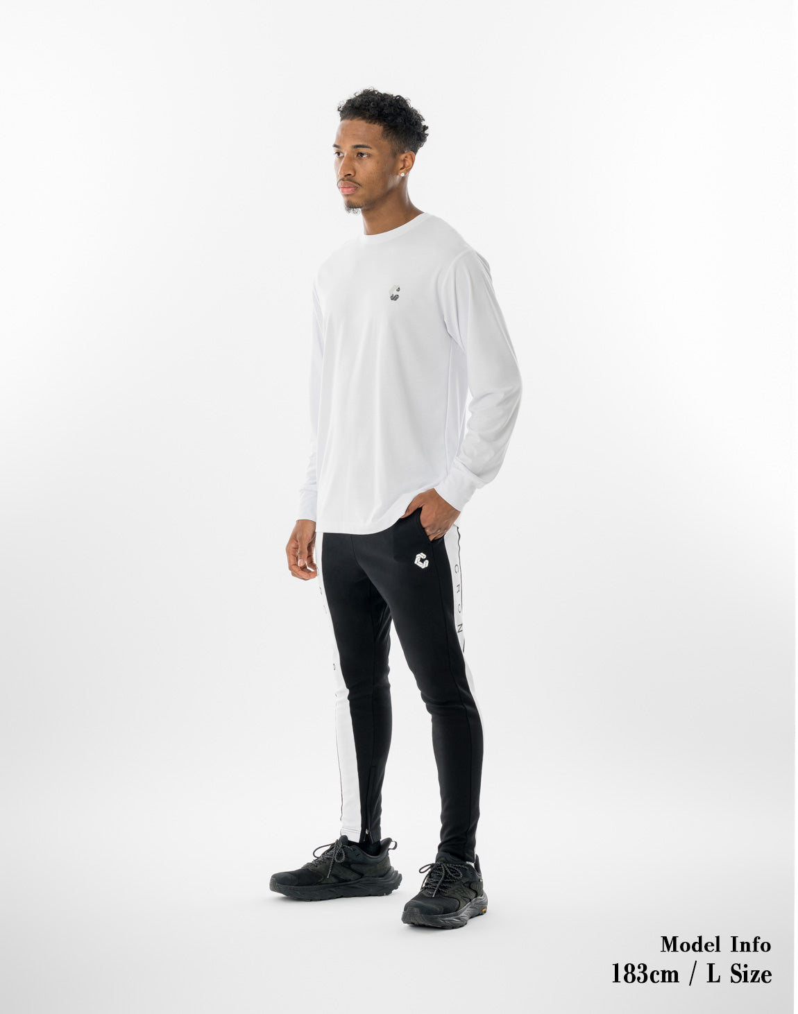 CRONOS AXIS LINE PANTS【BLACK×WHITE】