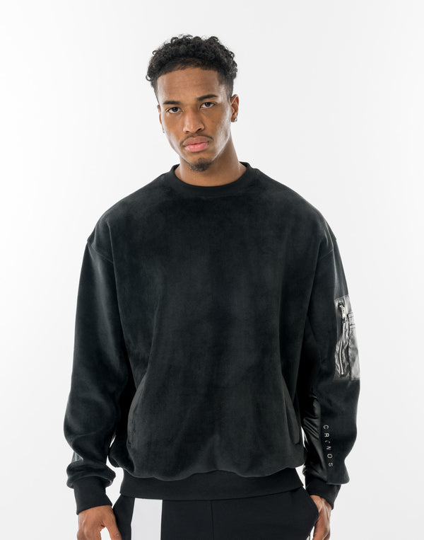 CRONOS FUR EDGE  SWEAT【BLACK】