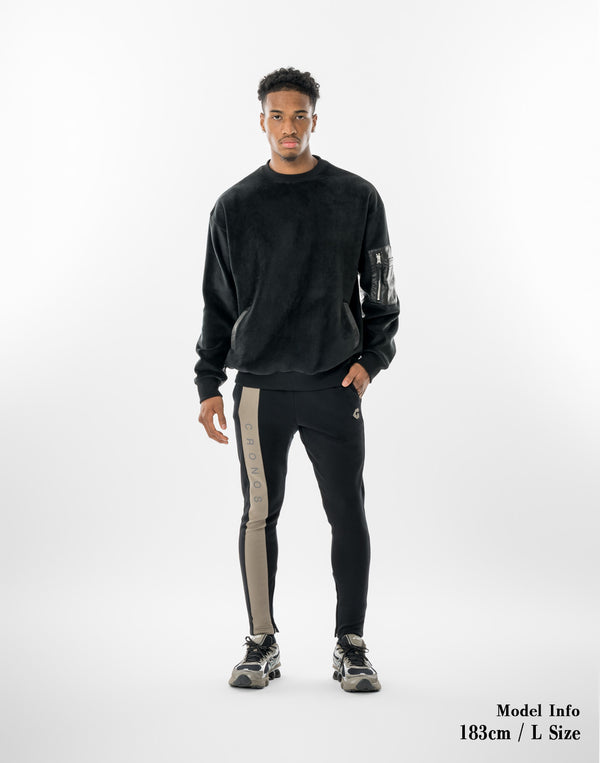 CRONOS AXIS LINE PANTS【BLACK×TAUPE】