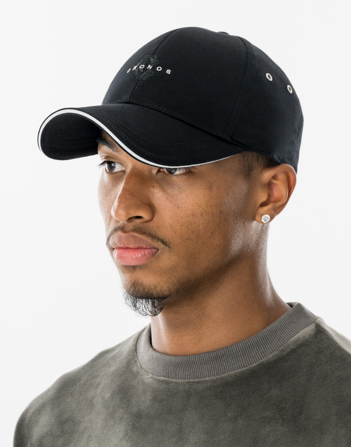 CRONOS ブラックキャップ CRONOS METAL STRAP CAP【BLACK】