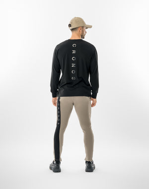 CRONOS LUMINA FIT L/S TEE【BLACK×TAUPE】
