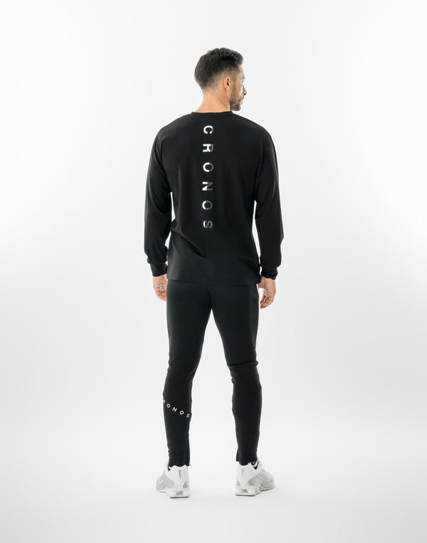 CRONOS LUMINA FIT L/S TEE【BLACK×WHITE】