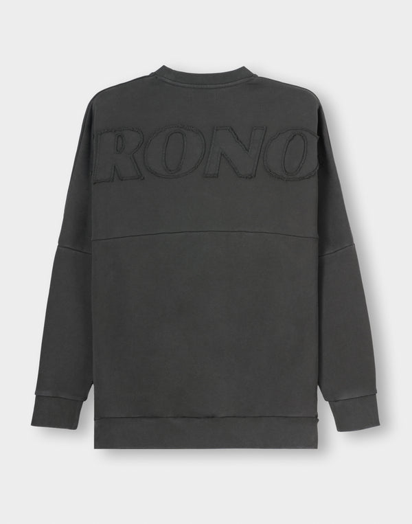 CRONOS PATCHWORK SWEAT【V BLACK】