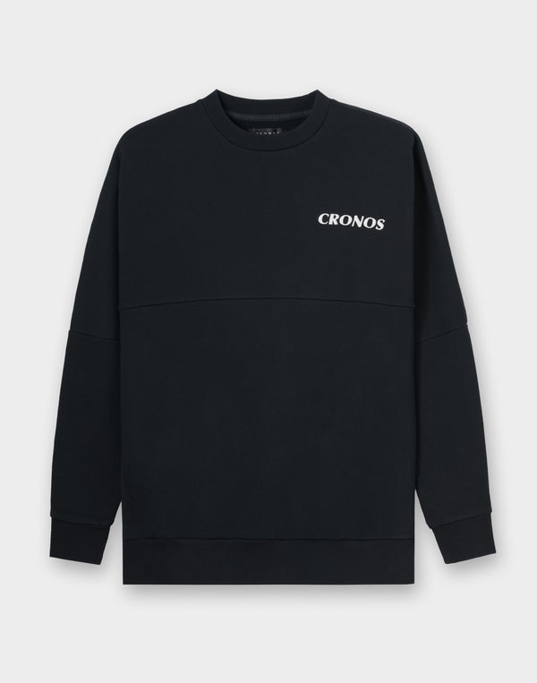 CRONOS PATCHWORK SWEAT【BLACK】
