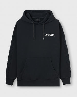 CRONOS PATCHWORK HOODIE【BLACK】