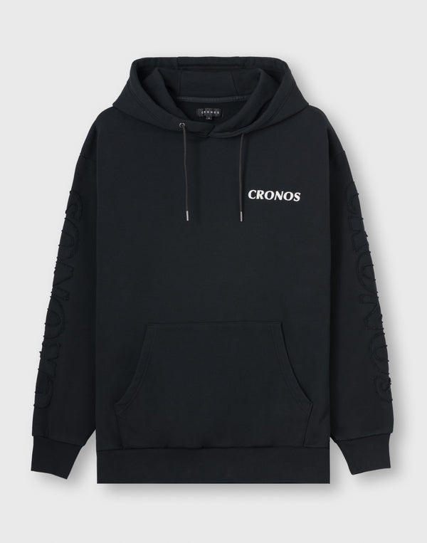 CRONOS PATCHWORK HOODIE【BLACK】