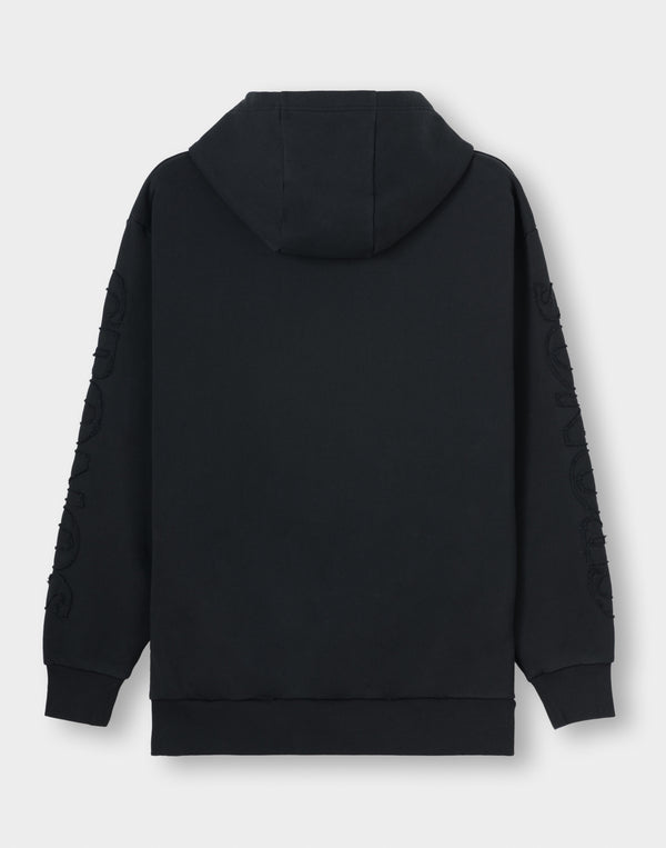 CRONOS PATCHWORK HOODIE【BLACK】