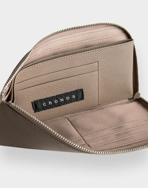 CRONOS × SALON DE ALPHARD Atelier Heritage Long Wallet【TAUPE】