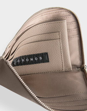 CRONOS × SALON DE ALPHARD Atelier Heritage Half Wallet【TAUPE】