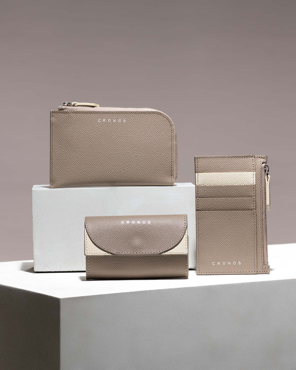 CRONOS × SALON DE ALPHARD Atelier Heritage Card Case【TAUPE】