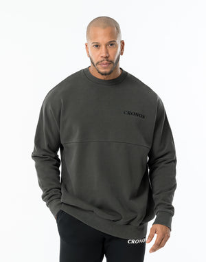 CRONOS PATCHWORK SWEAT【V BLACK】