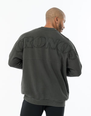 CRONOS PATCHWORK SWEAT【V BLACK】