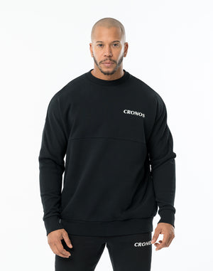 CRONOS PATCHWORK SWEAT [BLACK]