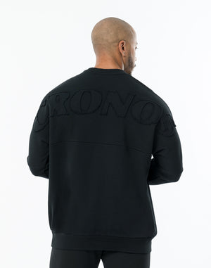 CRONOS PATCHWORK SWEAT【BLACK】