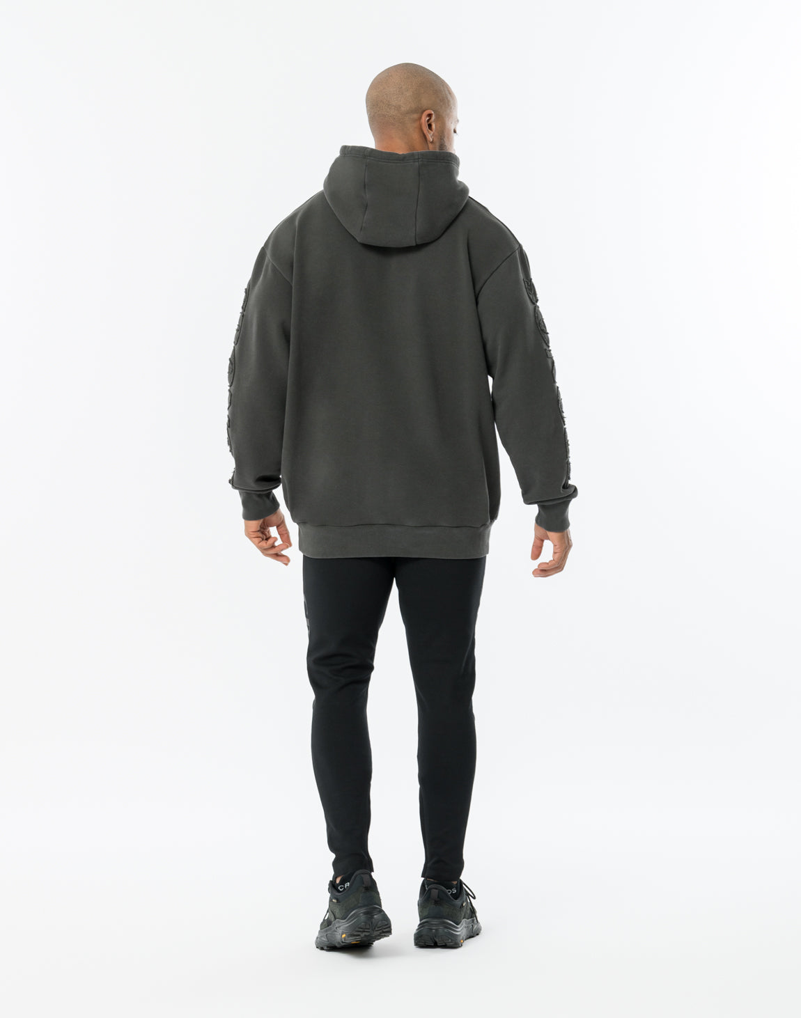 CRONOS PATCHWORK HOODIE【V BLACK】