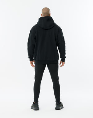 CRONOS PATCHWORK HOODIE【BLACK】