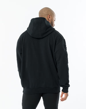 CRONOS PATCHWORK HOODIE【BLACK】