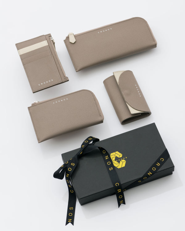 CRONOS × SALON DE ALPHARD Atelier Heritage Half Wallet【TAUPE】