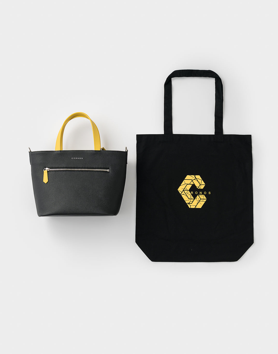 CRONOS ブラック トートバッグ CRONOS × SALON DE ALFURD Atelier Heritage Tote Bag【BLACK】