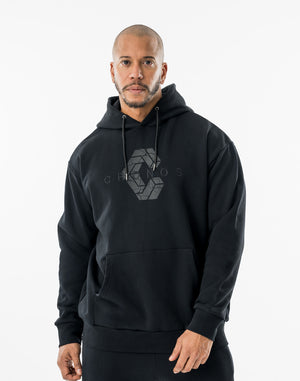 CRONOS COTTON DEPTH HOODIE【BLACK】
