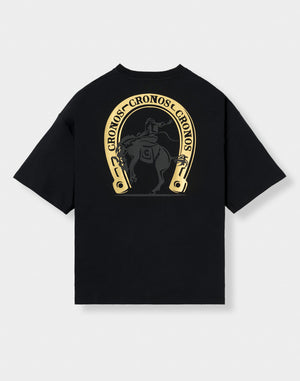 CRONOS HORSE SPIRIT S/S TEE【BLACK×GOLD】