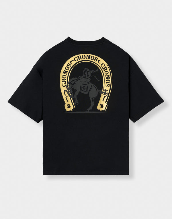 CRONOS HORSE SPIRIT S/S TEE【BLACK×GOLD】