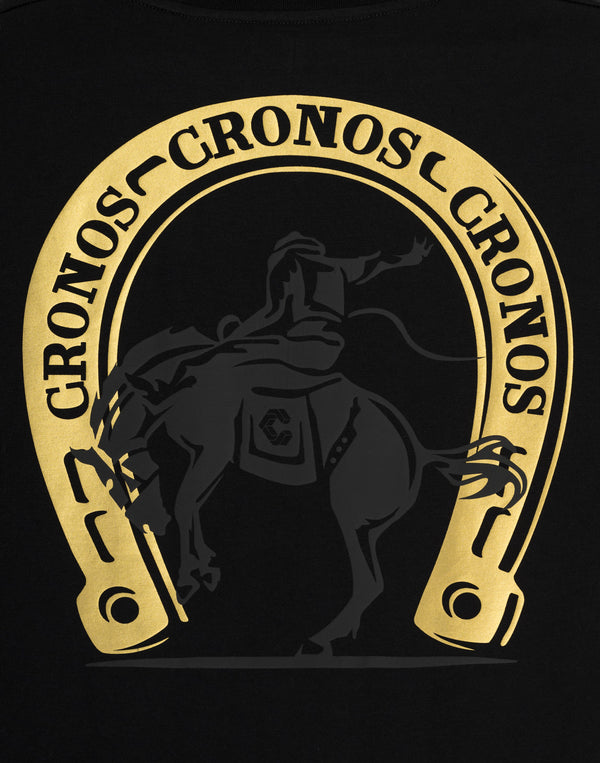 CRONOS HORSE SPIRIT S/S TEE【BLACK×GOLD】