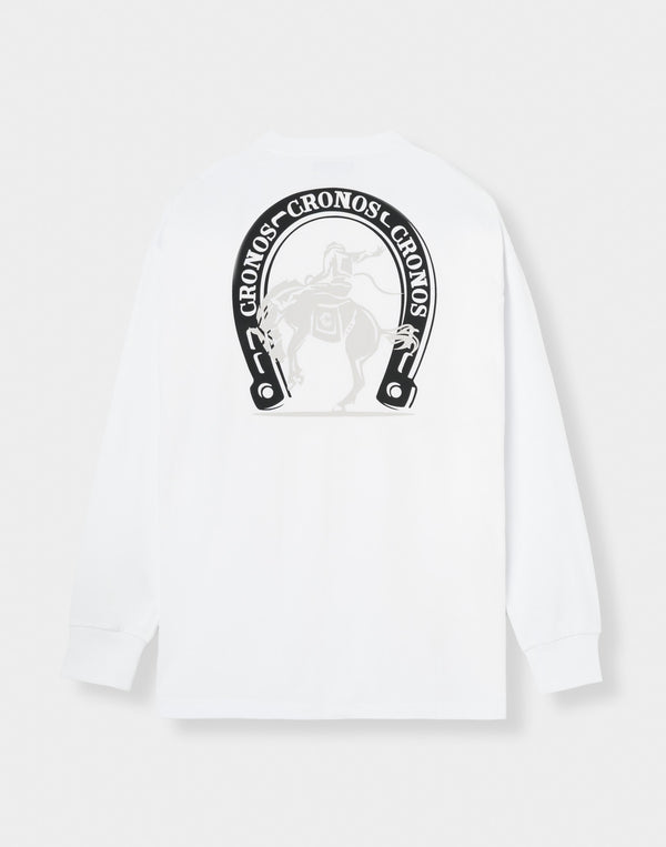 CRONOS HORSE SPIRIT L/S TEE【WHITE】